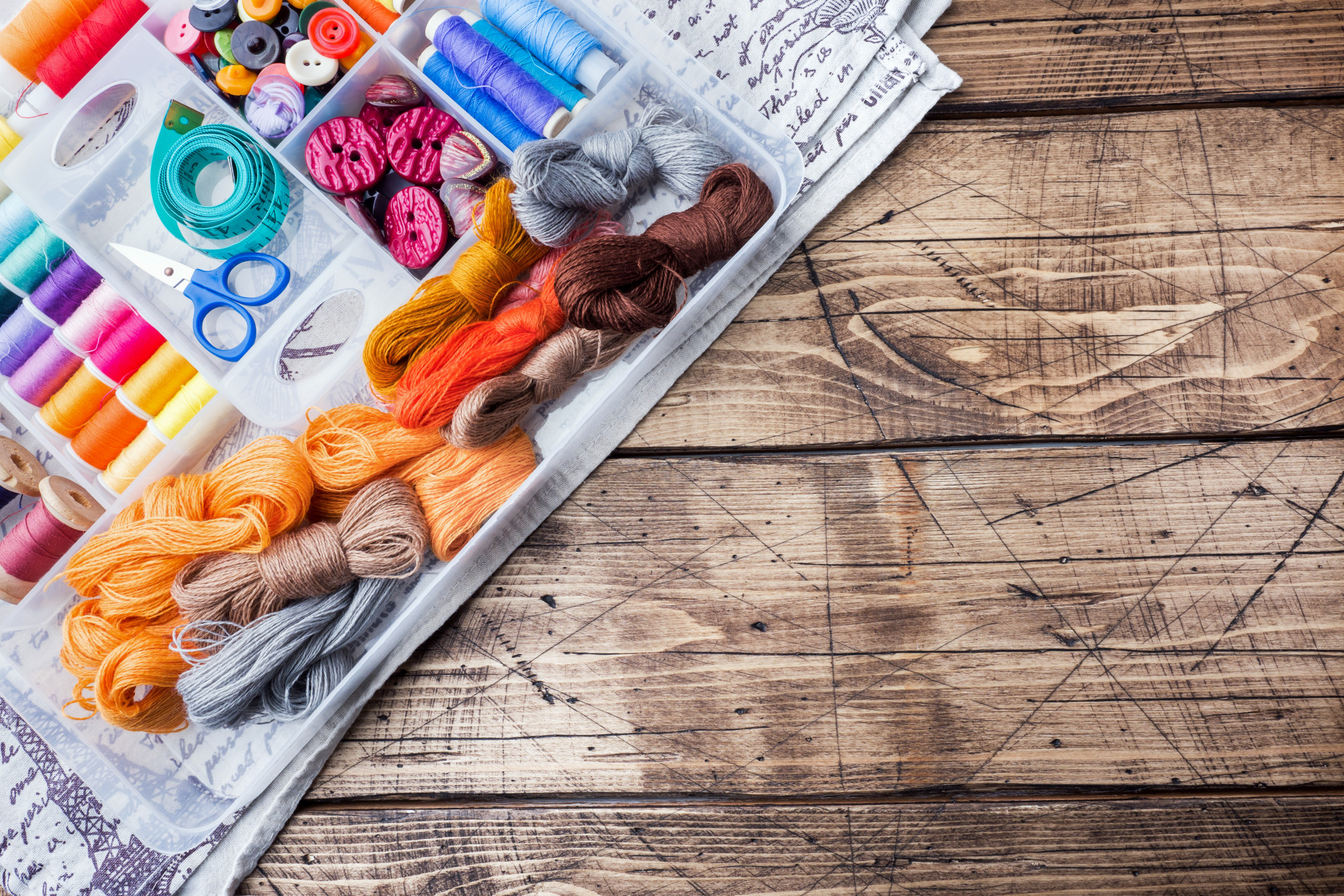 thread cards and sample swatches